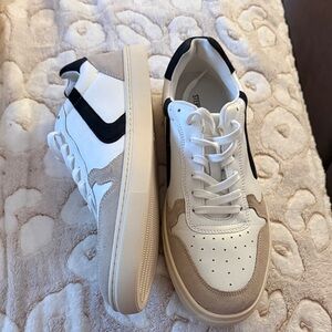 Steve Madden White w/ Blue/Tan Men's Sneakers